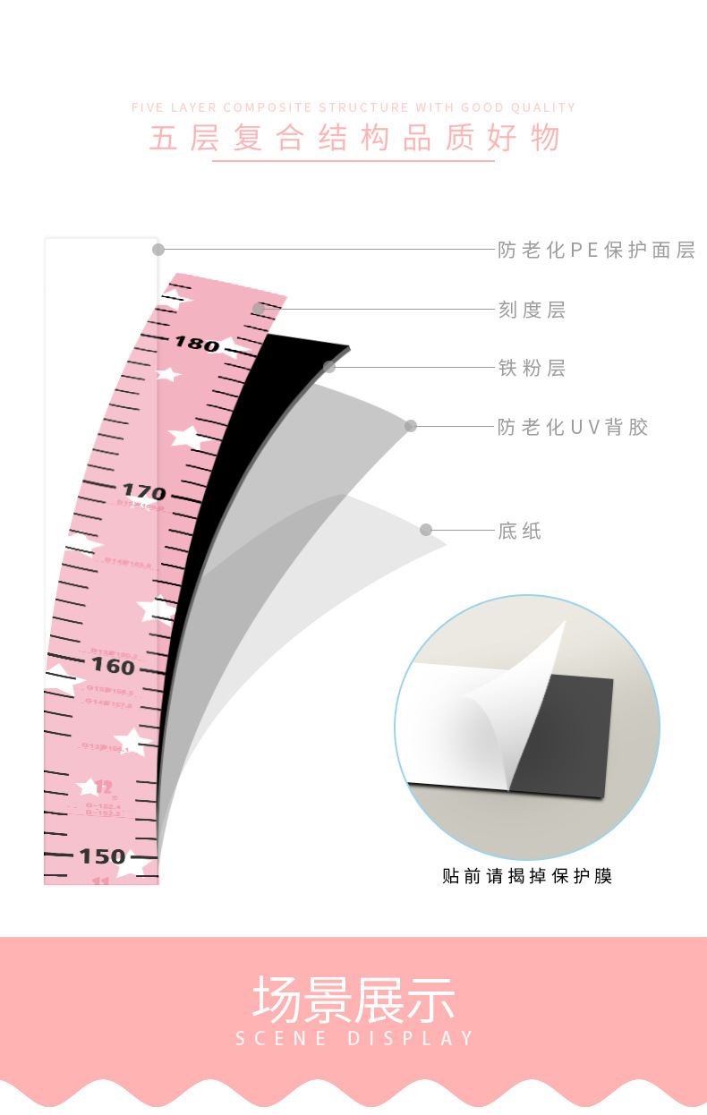3D New Stereo Wall Stickers Cartoon Fun Stature (Foot) Magnetic Height Stickers for Children Removable Decorative Sticker Customized 3D New Stereo Wall Stickers Cartoon Fun Stature (Foot) Magnetic Height Stickers for Children Removable Decorative Sticker Customized