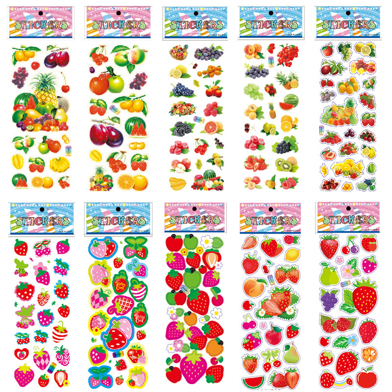 Bubble Sticker Children &#039;S Cartoon Small Stickers Animal PVC Paste Baby Reward Stickers Three-Dimensional Stickers Gifts