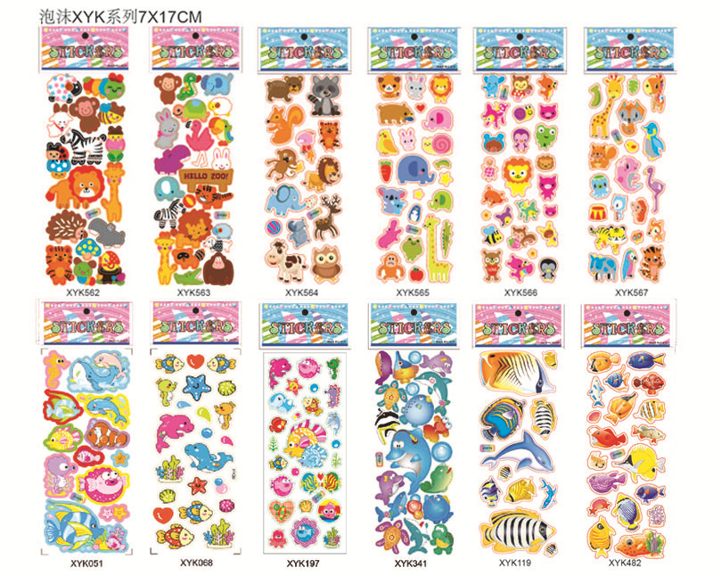 Bubble Sticker Children 'S Cartoon Small Stickers Animal PVC Paste Baby Reward Stickers Three-Dimensional Stickers Gifts Bubble Sticker Children 'S Cartoon Small Stickers Animal PVC Paste Baby Reward Stickers Three-Dimensional Stickers Gifts