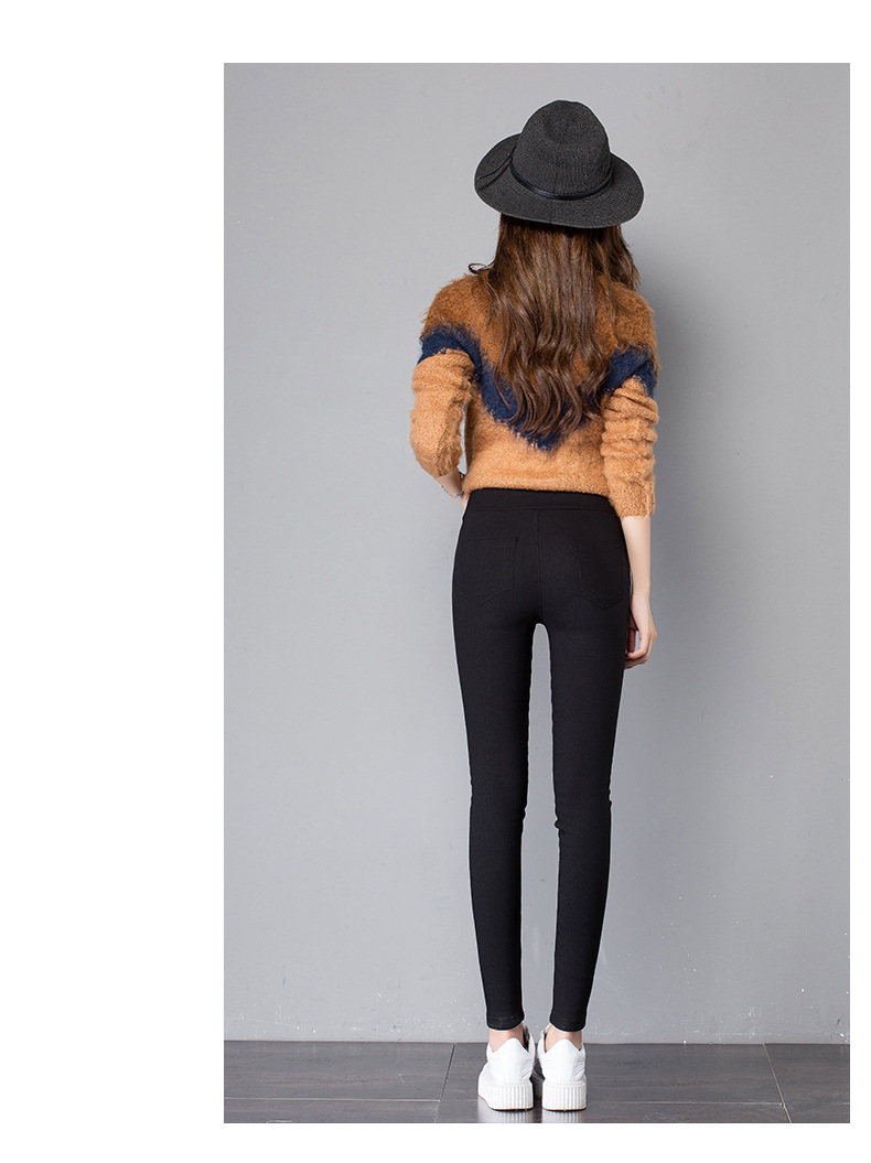 Spring High Waist Outerwear Leggings Stretch Cropped Tights Women's Pencil Pants Summer Slimming Skinny Pants Button Spring High Waist Outerwear Leggings Stretch Cropped Tights Women's Pencil Pants Summer Slimming Skinny Pants Button
