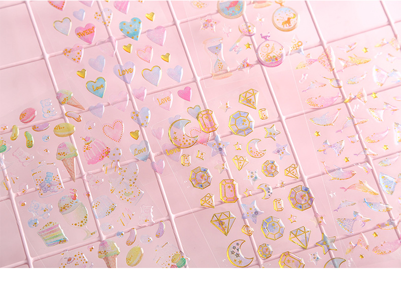 INS Fantasy Cartoon Cat Crystal Glue Stickers Journal Diary DIY Three-Dimensional Transparent Decorative Sticker INS Fantasy Cartoon Cat Crystal Glue Stickers Journal Diary DIY Three-Dimensional Transparent Decorative Sticker
