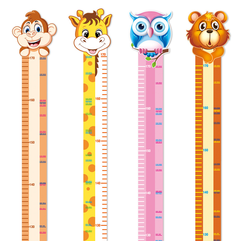 Upgraded Children&#039;s Room Bedroom Decoration Record Living Room Baby Height Ruler Cartoon Height Measurement Sticker Wall Self-Adhesive Sticker