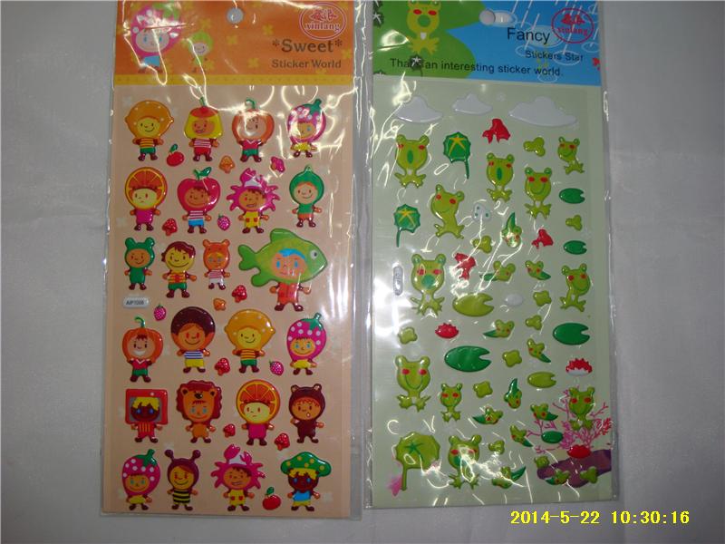 Factory direct new puffy sticker SpongeBob stickers creative faces 3D cartoon stickers stickers stickers