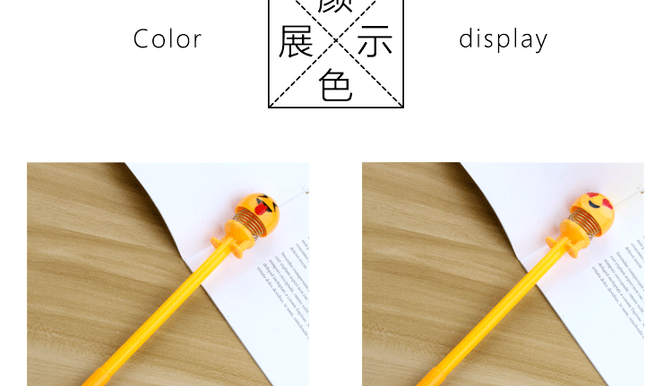 Korean New Internet Celebrity Shaking Head Funny Egg Yolk Villain Expression Bounce Spring Gel Pen Student Studying Stationery Korean New Internet Celebrity Shaking Head Funny Egg Yolk Villain Expression Bounce Spring Gel Pen Student Studying Stationery