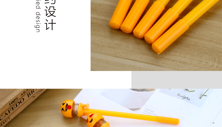 Korean New Internet Celebrity Shaking Head Funny Egg Yolk Villain Expression Bounce Spring Gel Pen Student Studying Stationery Korean New Internet Celebrity Shaking Head Funny Egg Yolk Villain Expression Bounce Spring Gel Pen Student Studying Stationery
