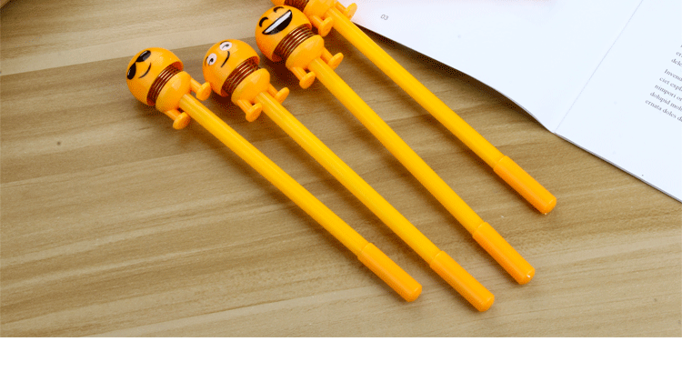 Korean New Internet Celebrity Shaking Head Funny Egg Yolk Villain Expression Bounce Spring Gel Pen Student Studying Stationery Korean New Internet Celebrity Shaking Head Funny Egg Yolk Villain Expression Bounce Spring Gel Pen Student Studying Stationery