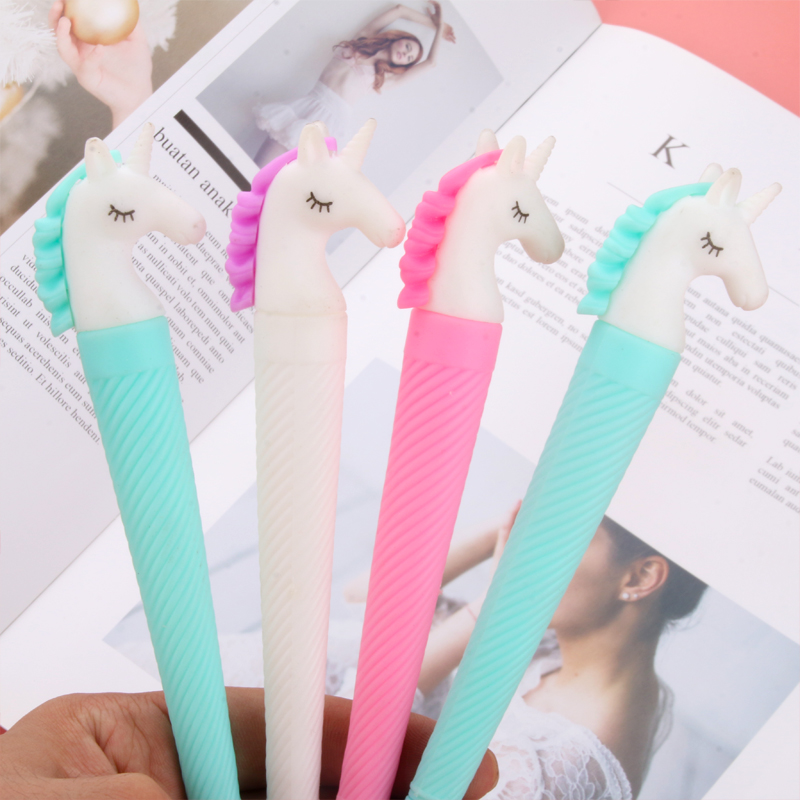 Japanese and Korean Creative Cartoon Unicorn Gel Pen Learning Business Exam Student Studying Stationery Wholesale Customizable Japanese and Korean Creative Cartoon Unicorn Gel Pen Learning Business Exam Student Studying Stationery Wholesale Customizable