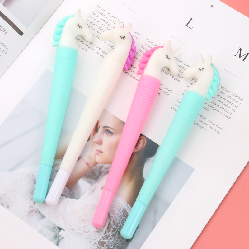 Japanese and Korean Creative Cartoon Unicorn Gel Pen Learning Business Exam Student Studying Stationery Wholesale Customizable Japanese and Korean Creative Cartoon Unicorn Gel Pen Learning Business Exam Student Studying Stationery Wholesale Customizable
