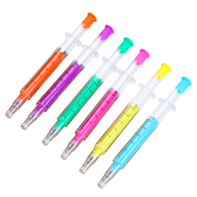 Japanese and Korean Creative New Syringe Gel Pen Black Student Studying Stationery Supplies Wholesale Customizable Logo