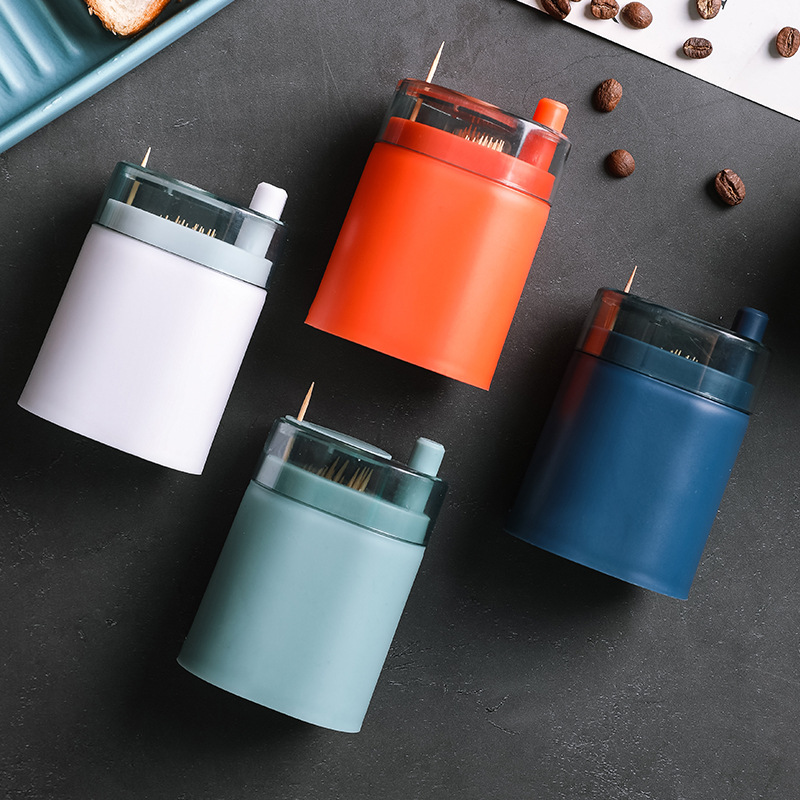 A2986 Creative Push-Type Automatic Toothpick Box Trending on TikTok Restaurant Pop-up Toothpick Holder Toothpick Holder Cans
