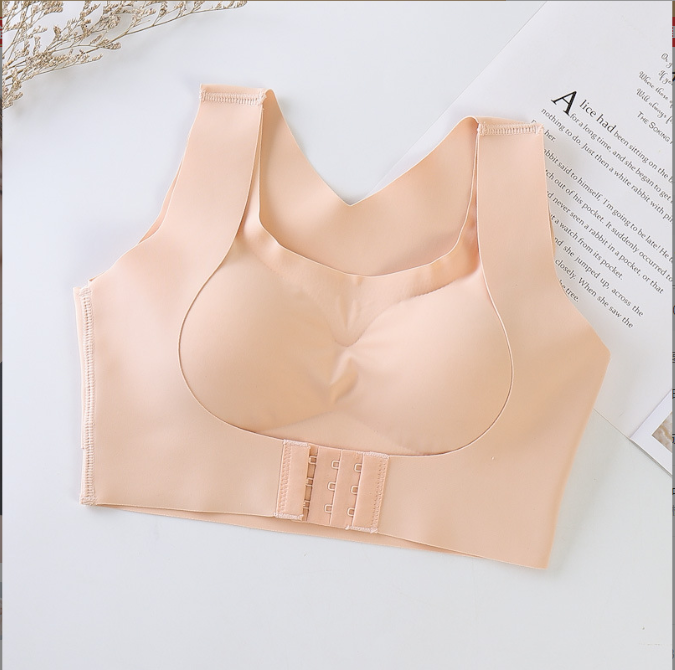 Nordic Fashion Underwear Two-in-One Seamless Correction Humpback Push up Wireless Front Buckle Underwear for Women
