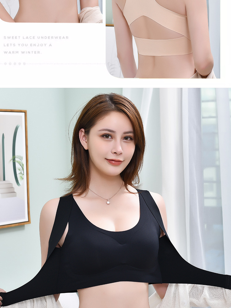 Nordic Fashion Underwear Two-in-One Seamless Correction Humpback Push up Wireless Front Buckle Underwear for Women Nordic Fashion Underwear Two-in-One Seamless Correction Humpback Push up Wireless Front Buckle Underwear for Women