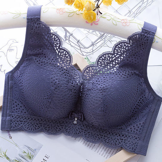 Women&#039;s Underwear Wireless Small Chest Push up Breast Holding Anti-Sagging Adjustable Large Size Back Shaping Bra Thickness Optional