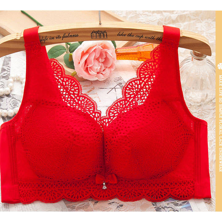 Women&#039;s Underwear Wireless Small Chest Push up Breast Holding Anti-Sagging Adjustable Large Size Back Shaping Bra Thickness Optional