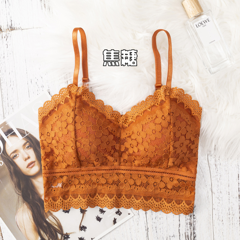 Lace French Underwear Small Breasts Lady's Thin Push up Wireless Bra Changeable Pleated Inner Match Sexy Bra for Women Lace French Underwear Small Breasts Lady's Thin Push up Wireless Bra Changeable Pleated Inner Match Sexy Bra for Women