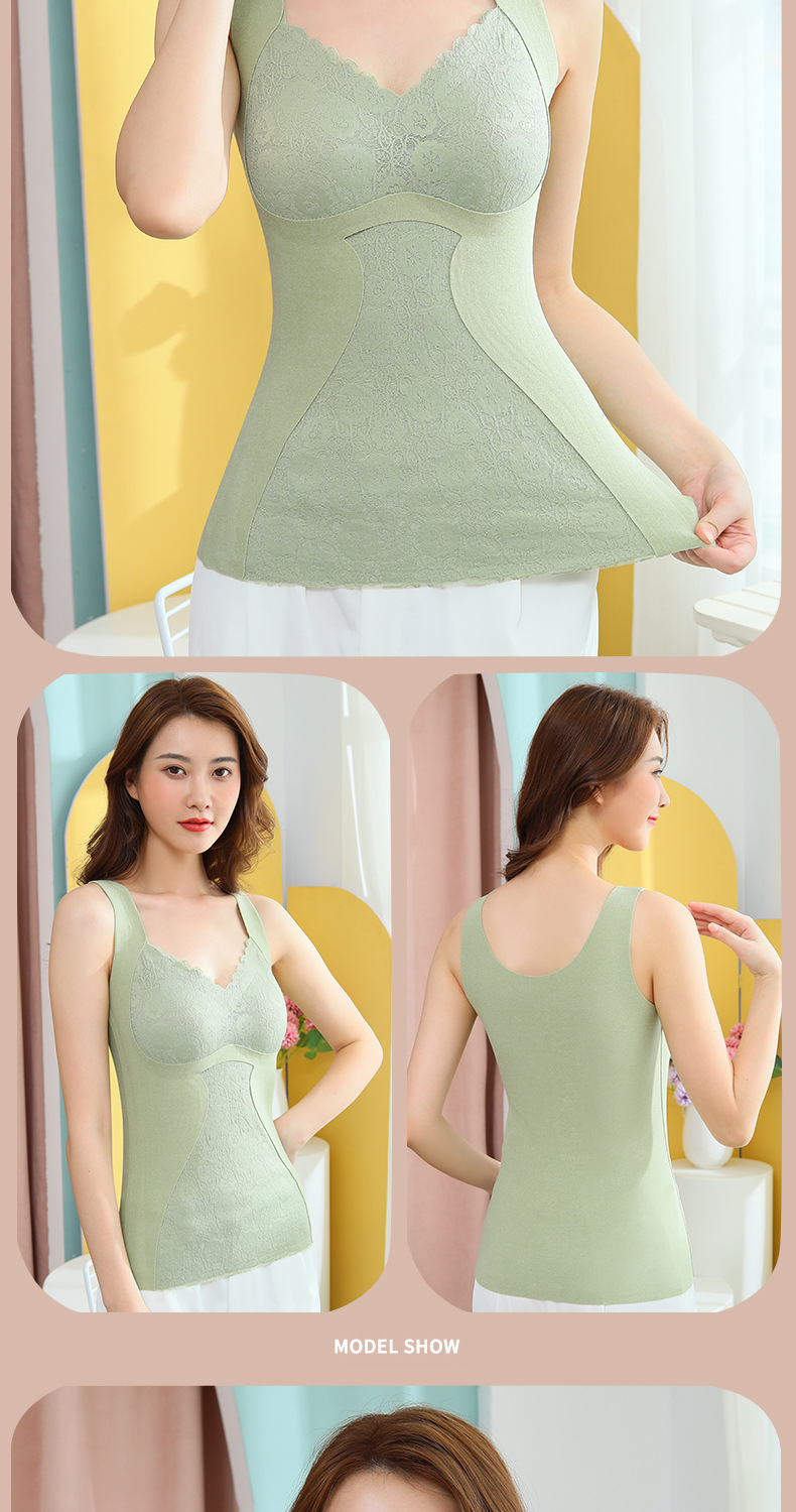 Dralon Silk Light Oxygen Seamless Thermal Vest Women's Fleece Lined Padded Warm Keeping Underwear Basic Shirt Breasts Support Push up Dralon Silk Light Oxygen Seamless Thermal Vest Women's Fleece Lined Padded Warm Keeping Underwear Basic Shirt Breasts Support Push up