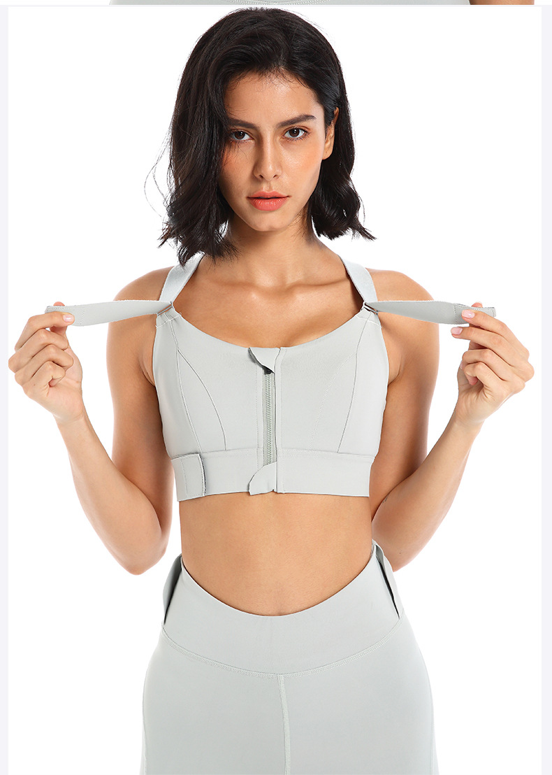 YKK Zipper Sports Underwear Women's High Strength Shockproof Running Yoga Beautiful Vest Seamless Push up Workout Bra Bra YKK Zipper Sports Underwear Women's High Strength Shockproof Running Yoga Beautiful Vest Seamless Push up Workout Bra Bra