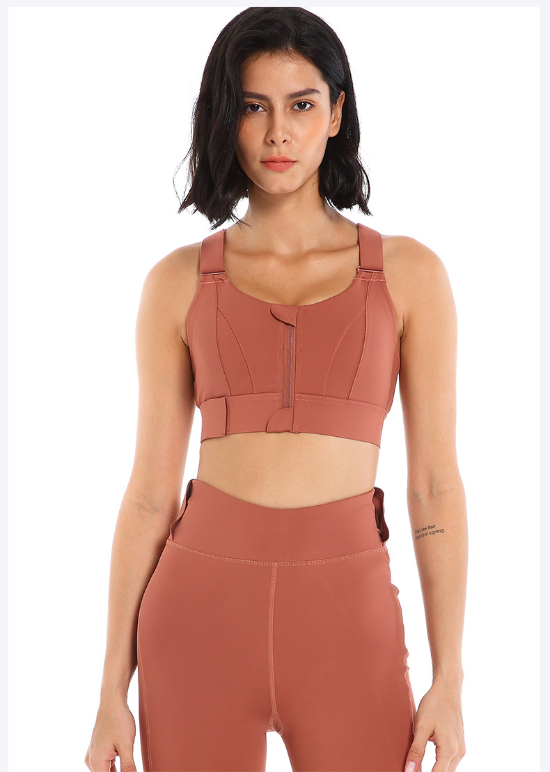 YKK Zipper Sports Underwear Women's High Strength Shockproof Running Yoga Beautiful Vest Seamless Push up Workout Bra Bra YKK Zipper Sports Underwear Women's High Strength Shockproof Running Yoga Beautiful Vest Seamless Push up Workout Bra Bra