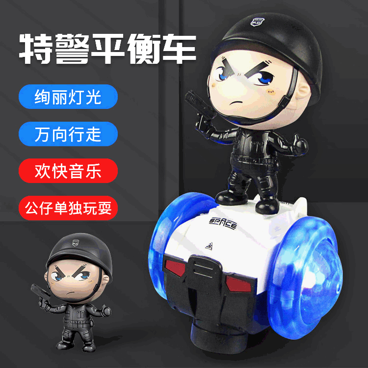 Best-Seller on Douyin Spider Man Balance Car Universal Electric Lamplight Music Spider Man Captain Children&#039;s Toys Wholesale