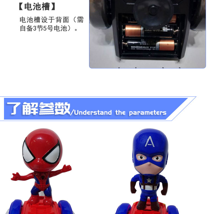 Best-Seller on Douyin Spider Man Balance Car Universal Electric Lamplight Music Spider Man Captain Children's Toys Wholesale Best-Seller on Douyin Spider Man Balance Car Universal Electric Lamplight Music Spider Man Captain Children's Toys Wholesale