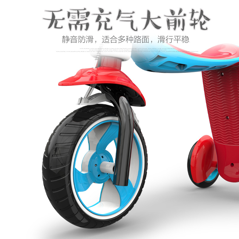 Children&#039;s Two-in-One Scooter 1-2-3 Years Old Child Baby Can Sit Kids Balance Bike Multi-Purpose Function Three-Wheel Walker Car