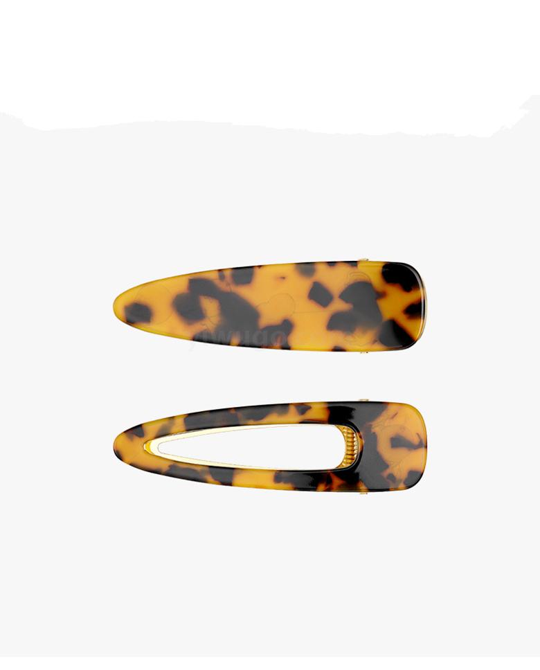 Korean Hair Accessories Vintage Leopard Print Acrylic Alloy Side Clip Large Bang Clip Fashion Trending Headdress