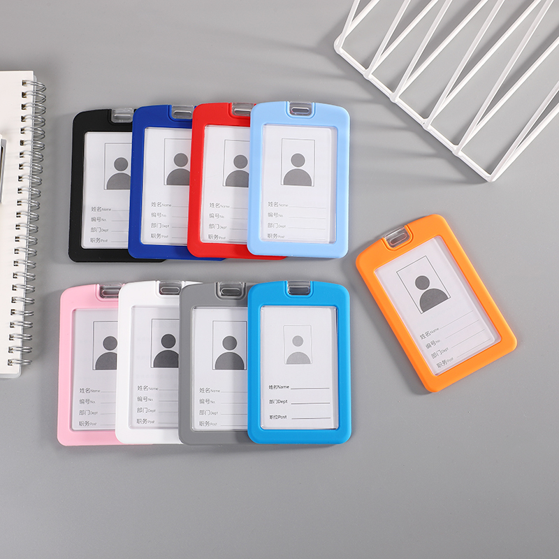 Silicone Card Acrylic Work Card Employee Card Holder Work Permit Badge Card IC Card Holder Customizable Logo