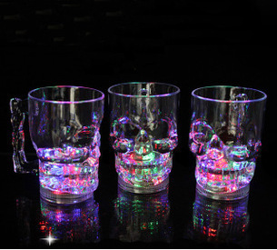 Water Sensing Skull Cup Pouring Water and Bright Luminous Cup Colorful Acrylic Luminous Water Cup New Teqi Toy
