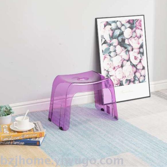 Plastic stool transparent chair transparent chair PC acrylic stool creative home  stool for shoes stool household stool