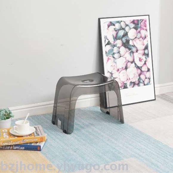 Plastic stool transparent chair transparent chair PC acrylic stool creative home  stool for shoes stool household stool