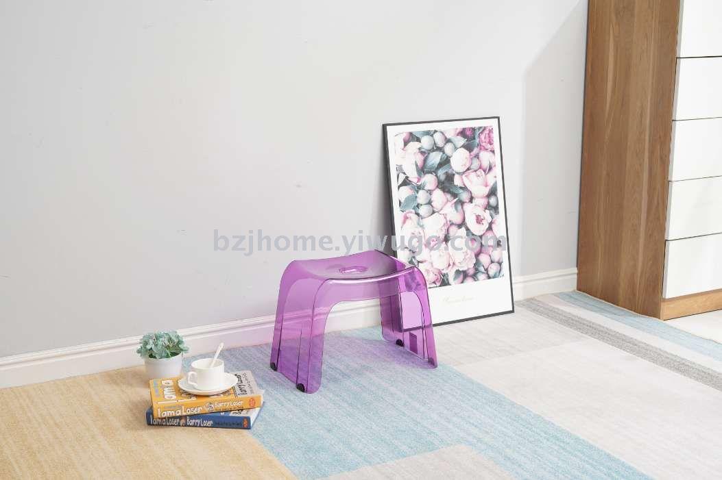 Plastic stool transparent chair transparent chair PC acrylic stool creative home  stool for shoes stool household stool