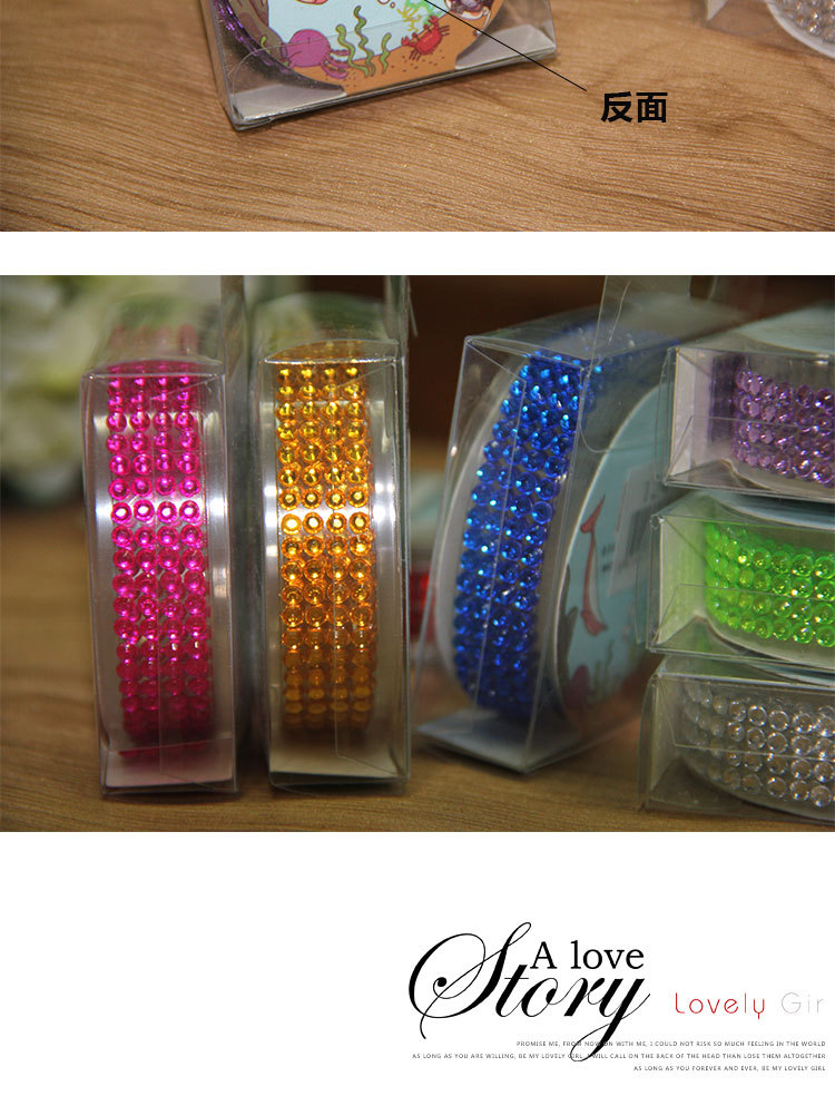 DIY album accessories with diamond decoration diamond belt shiny drill stickers acrylic drill stickers stickers