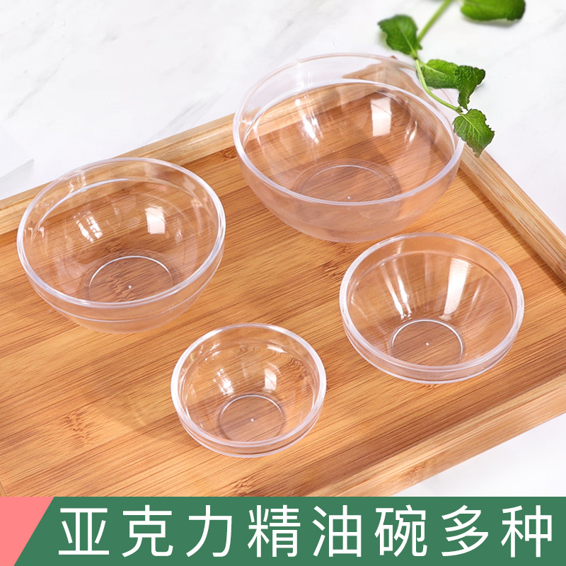 Acrylic Essential Oil Bowl No 3 Transparent Small Bowl for Beauty Salons Mask Conditioning Bowl No 4 Spa Bowl Tool Set