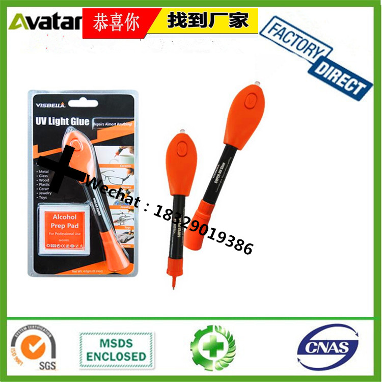  5 second fix UV light glue UV Pen bonding for metal, wood, ceramic, glass, plastics, jewelry 