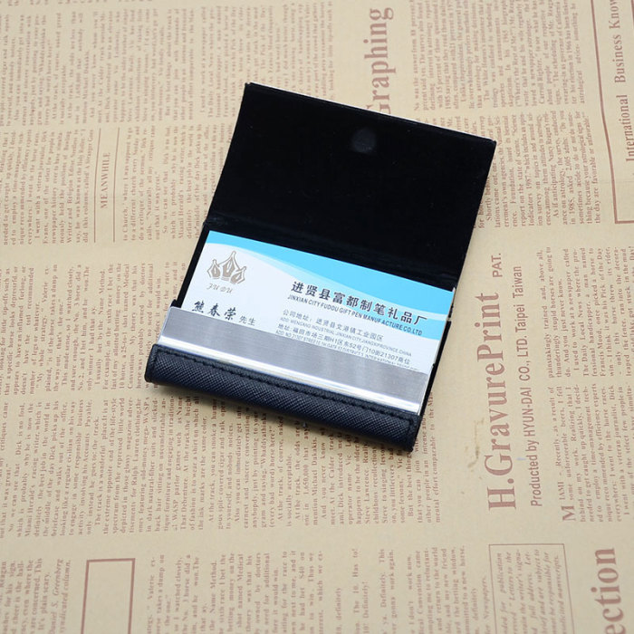 Custom PU card case (card holder) key chain metal ball-point pen office gift set Custom PU card case (card holder) key chain metal ball-point pen office gift set