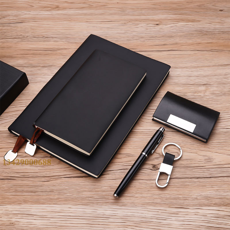 Key Chain Set Business Card Case Gift Practical School Company Business Activities Gift Notebook Gift Set