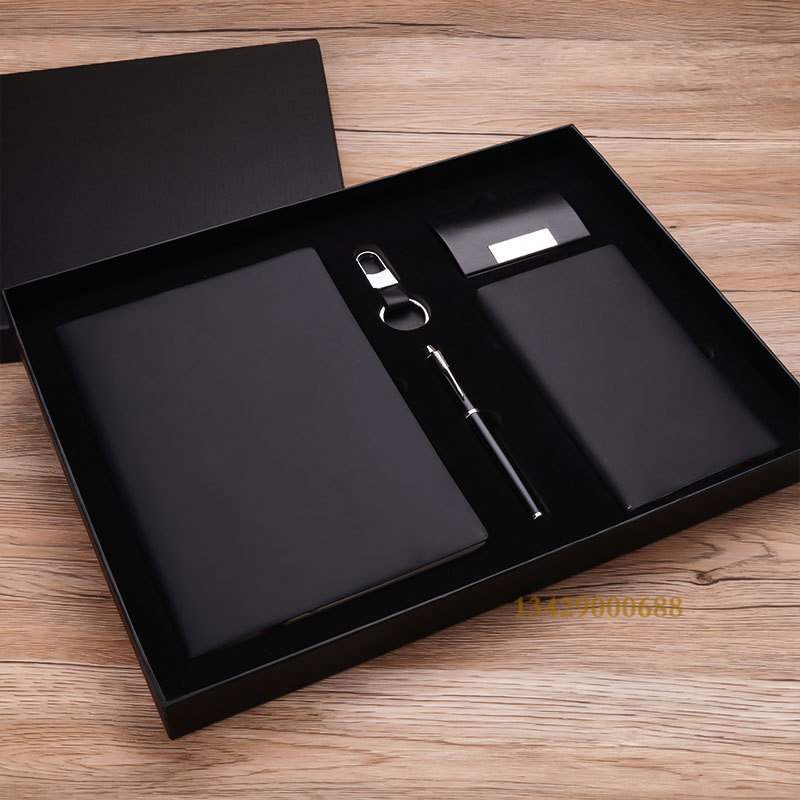 Key Chain Set Business Card Case Gift Practical School Company Business Activities Gift Notebook Gift Set