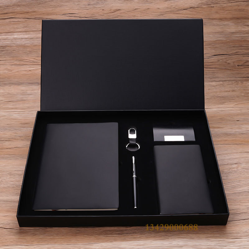 Key Chain Set Business Card Case Gift Practical School Company Business Activities Gift Notebook Gift Set