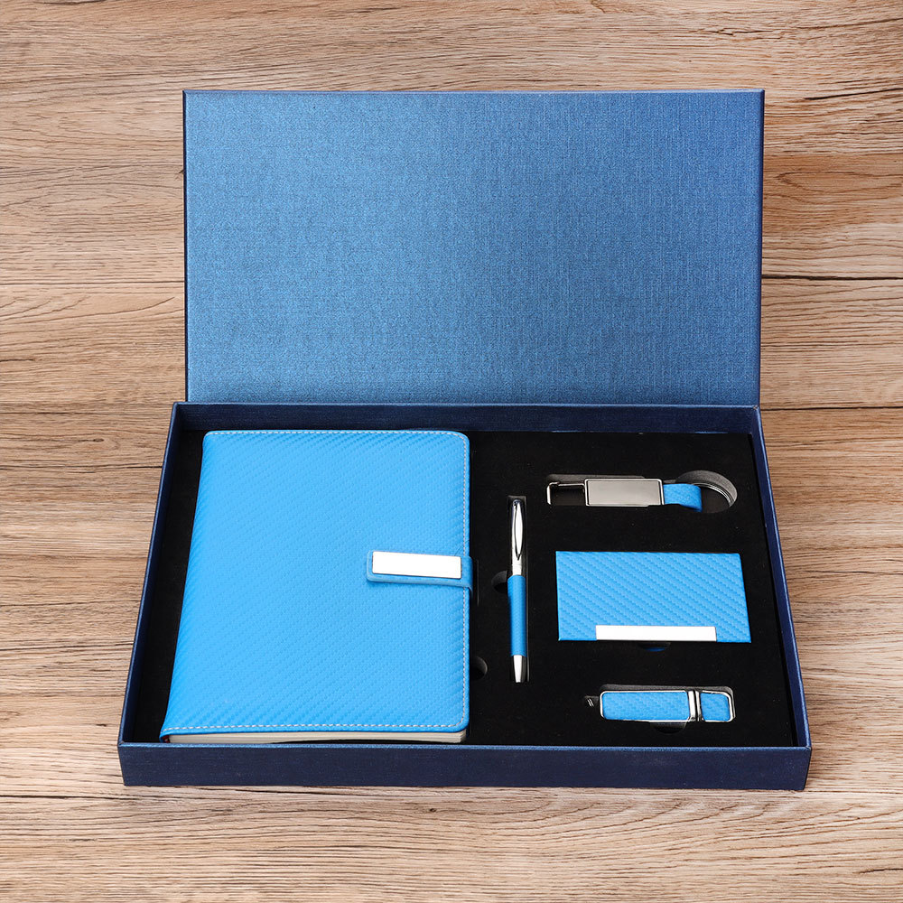 Key Chain Set Business Card Case Gift Practical School Company Business Activities Gift Notebook Gift Set