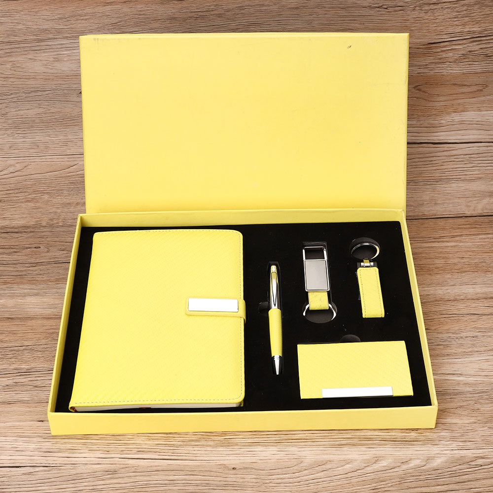 Key Chain Set Business Card Case Gift Practical School Company Business Activities Gift Notebook Gift Set