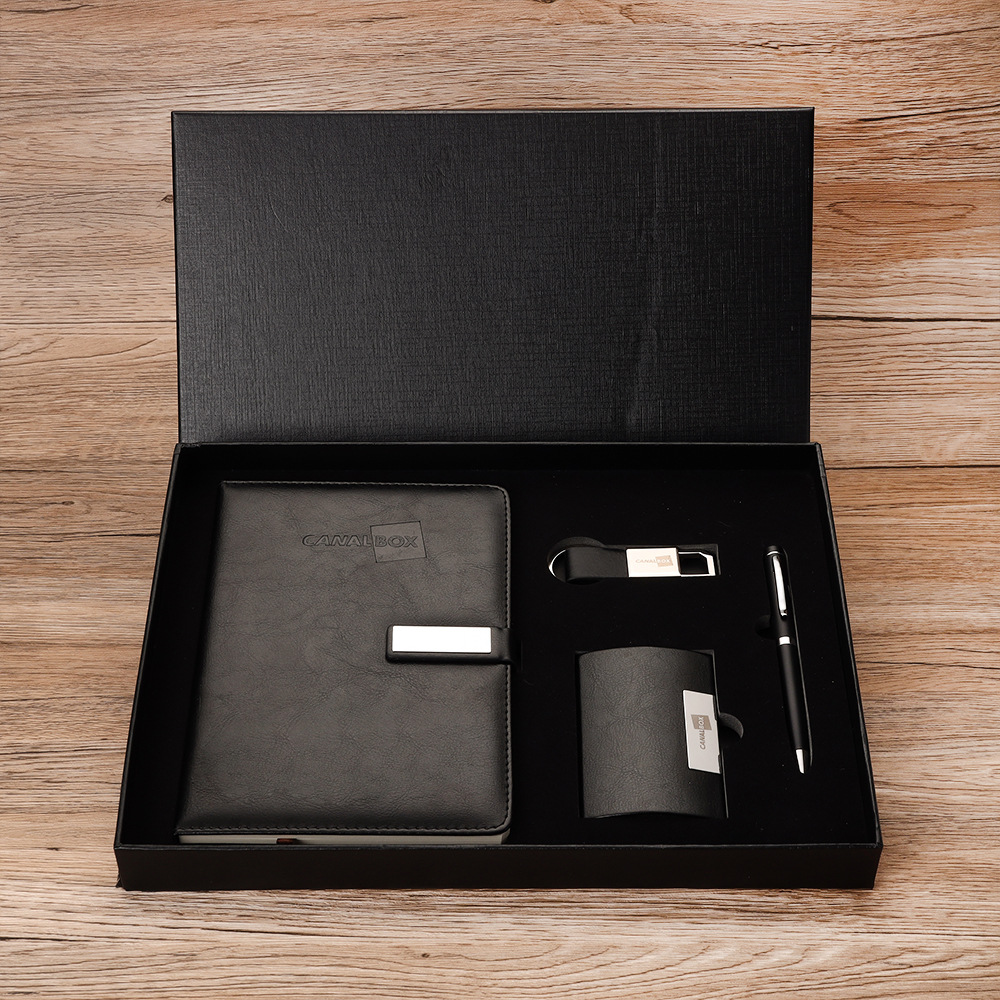 Key Chain Set Business Card Case Gift Practical School Company Business Activities Gift Notebook Gift Set