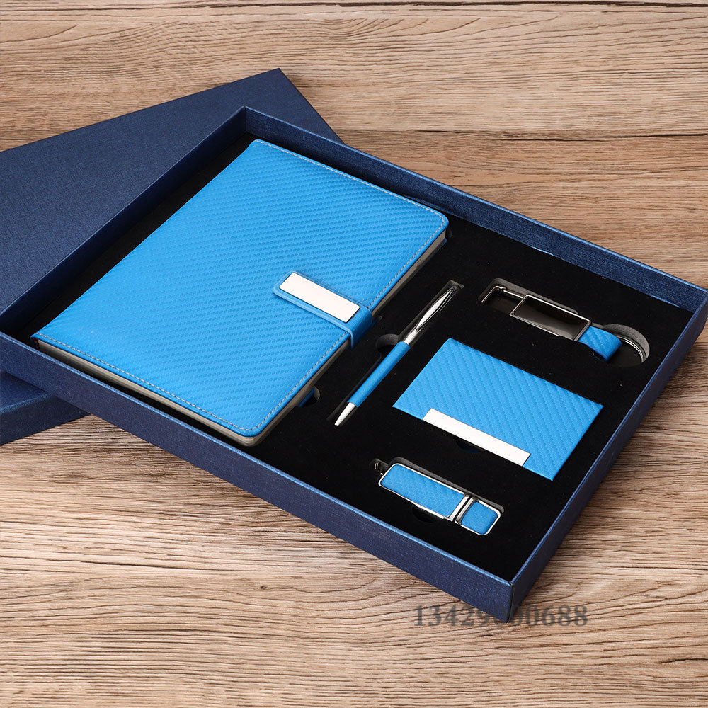 Keychain Set Company School U Disk Business Card Case Business Gift Notebook Gift Set Logo Production