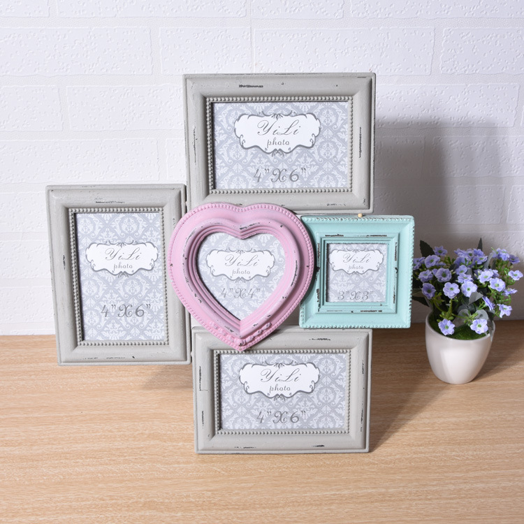 Creative Chinese Combination Photo Frame Wall Hanging 5 Frame One-Piece Personality Living Room Photo Wall Retro Wood Crafts Wholesale Creative Chinese Combination Photo Frame Wall Hanging 5 Frame One-Piece Personality Living Room Photo Wall Retro Wood Crafts Wholesale