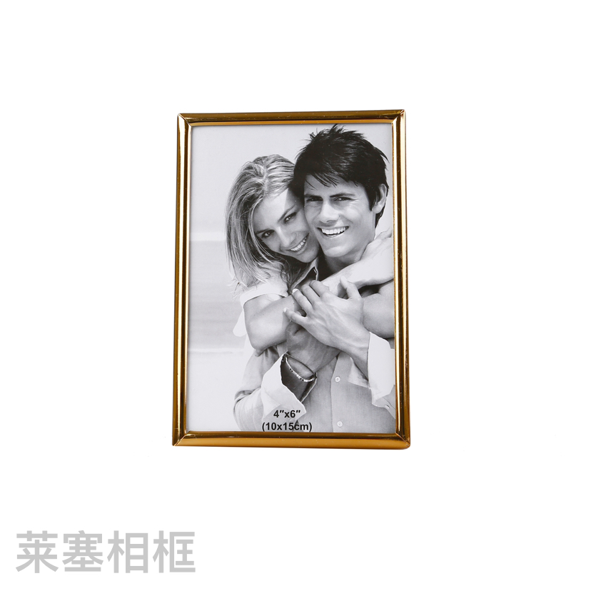 Round Golden Iron Electroplating Creative Decoration Photo Home Decorative Gift Living Room Bedroom Crafts Metal Photo Frame