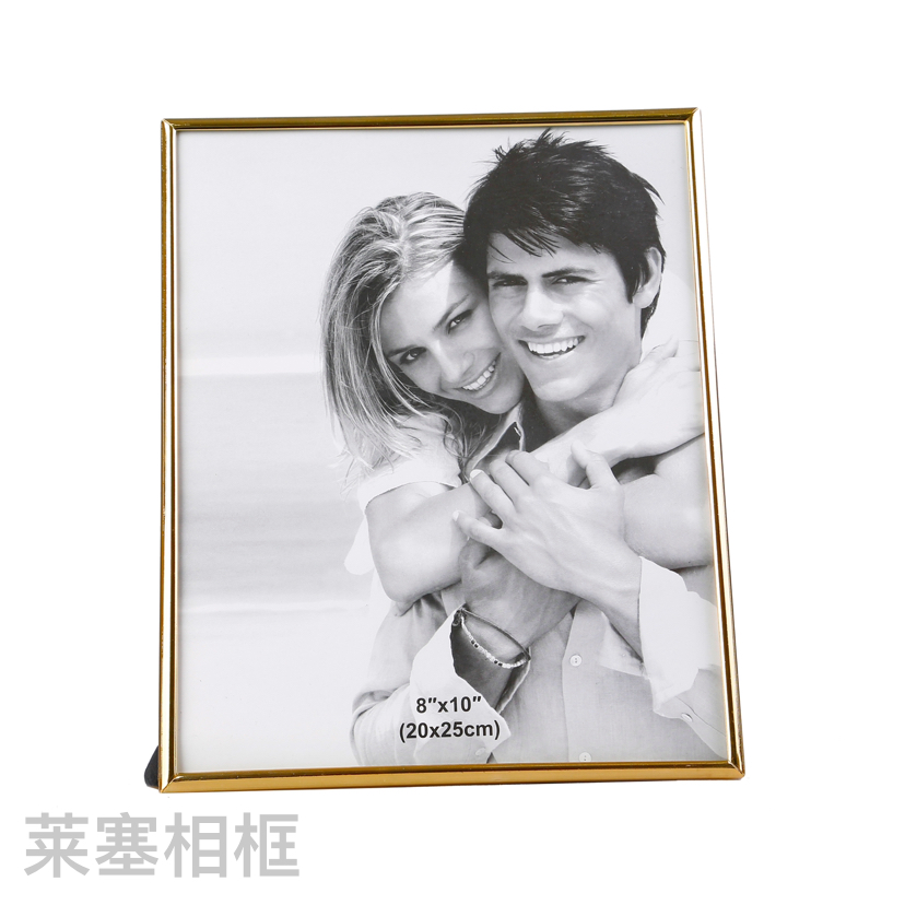 Round Golden Iron Electroplating Creative Decoration Photo Home Decorative Gift Living Room Bedroom Crafts Metal Photo Frame