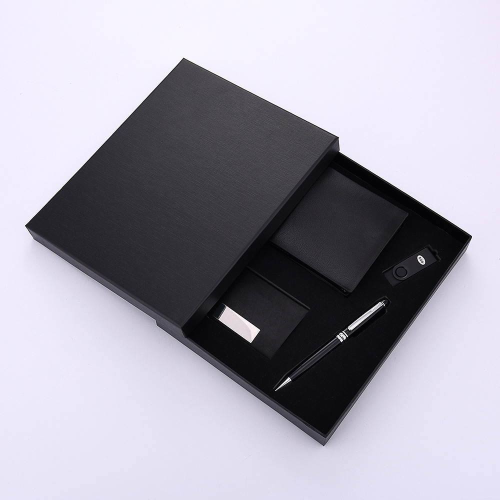 Practical Winery Enterprise School Business Activity Business Card Case U Disk Wallet Gift Set Custom Logo Wholesale Practical Winery Enterprise School Business Activity Business Card Case U Disk Wallet Gift Set Custom Logo Wholesale