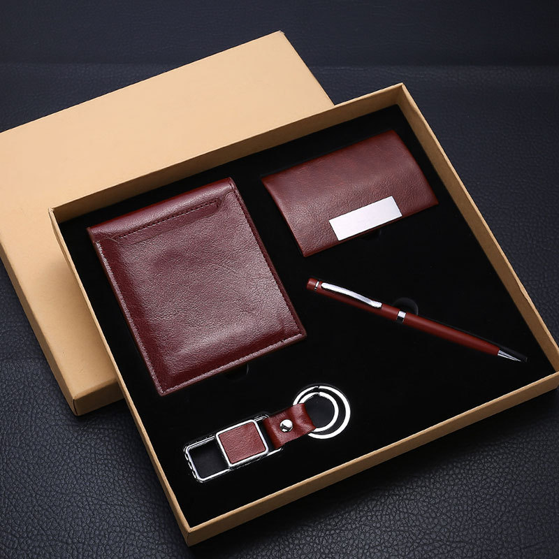 Practical Winery Enterprise School Business Activity Business Card Case U Disk Wallet Gift Set Custom Logo Wholesale Practical Winery Enterprise School Business Activity Business Card Case U Disk Wallet Gift Set Custom Logo Wholesale