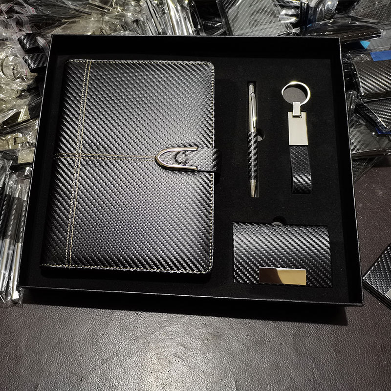 Notebook Pack Business Card Case Keychain Leather Pen Notepad Enterprise Event Gift Notebook Gift Set