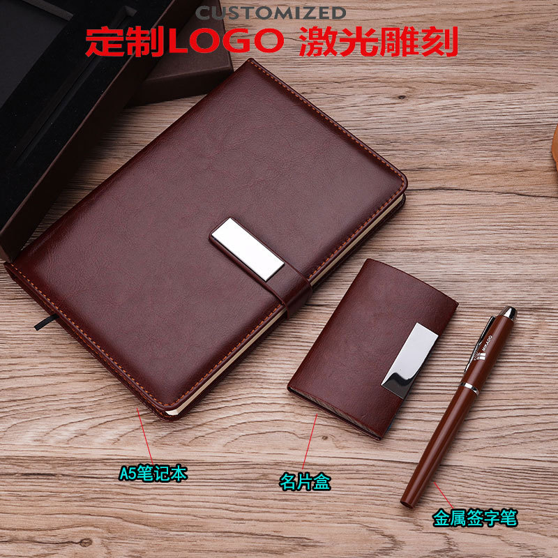Creative Notepad Set Business Card Case Gift Practical Enterprise Company Business Gift Notebook Gift Set