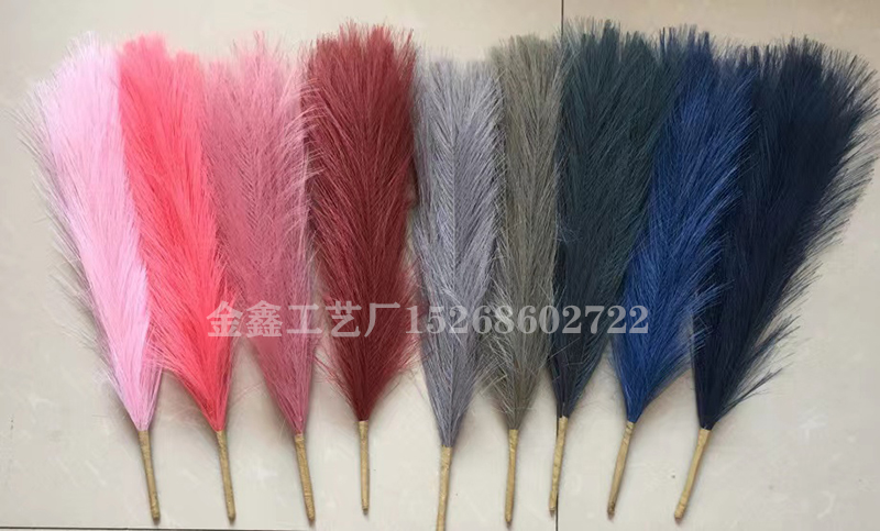 Artificial Pampas Grass Grey/White/Pink Dried Reed Flowers Bouquet Fake Plant For Christmas Home Decor Wedding Flowers B